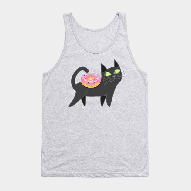 My cat and donut Tank Top by Plushism